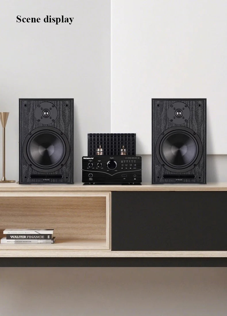 Household 6.5 Inch Bookshelf Speaker 100W*2 Output Power 2 Way HIFI Passive Speaker 2.0 Stereo 1 Inch Silk Film Dome Tweeter