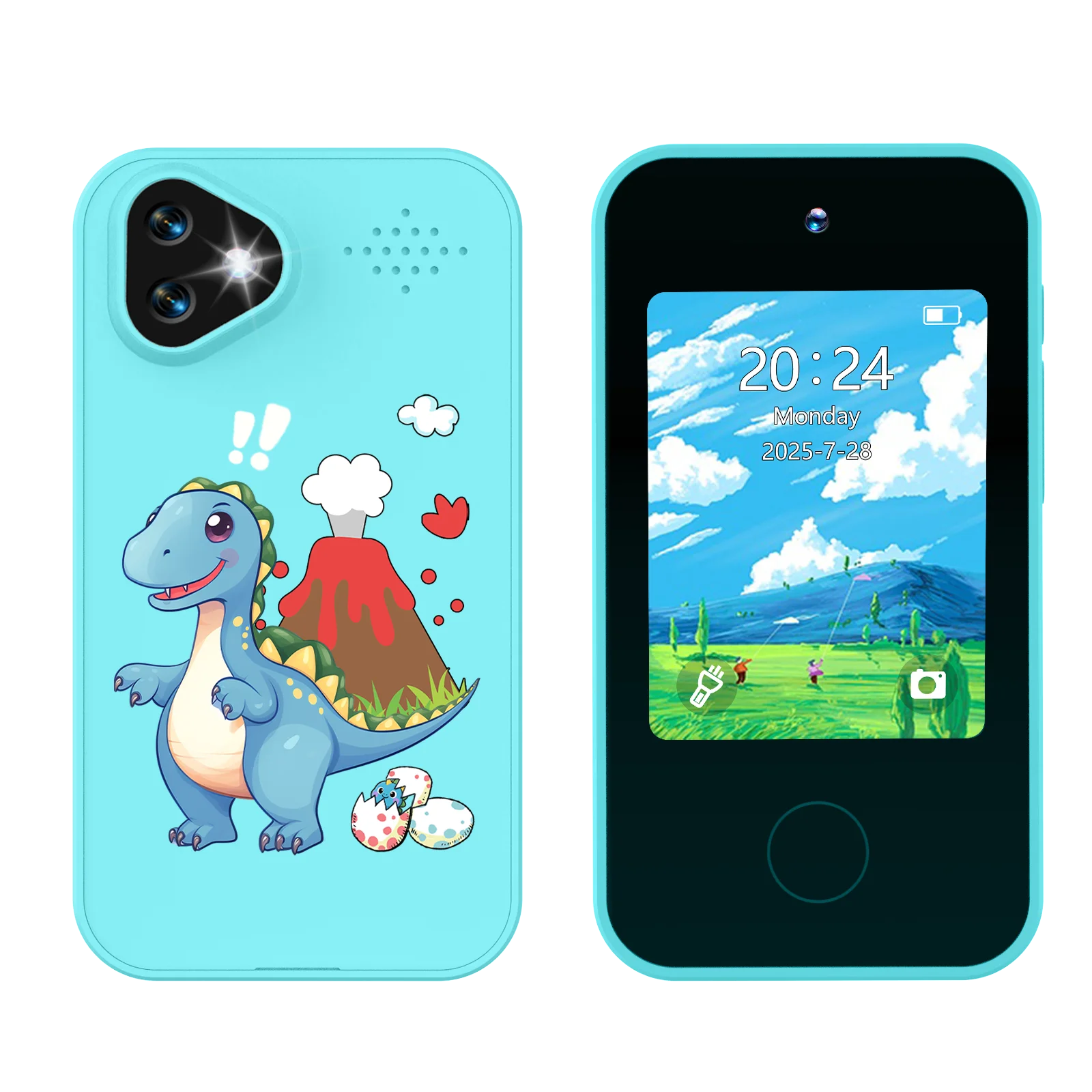 Kids Smart Phone Toy with Dual Camera Educational Games Music Player Safe Mode Best Birthday Gift HD 1080P Kids Camera Toys