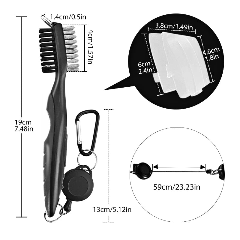 Golf Club Cleaner Golf Cleaning Brush With Carabiner Groove Sharpener Cleaner Multi Style Golf  Sports Accessories Drop Ship