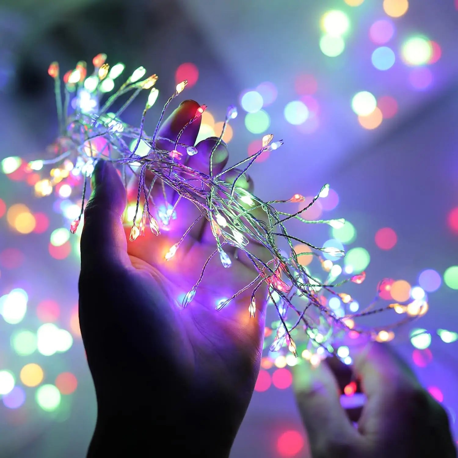 Add festive sparkle with these USB-powered LED firecracker string lights—complete with remote control for easy lighting and fun!