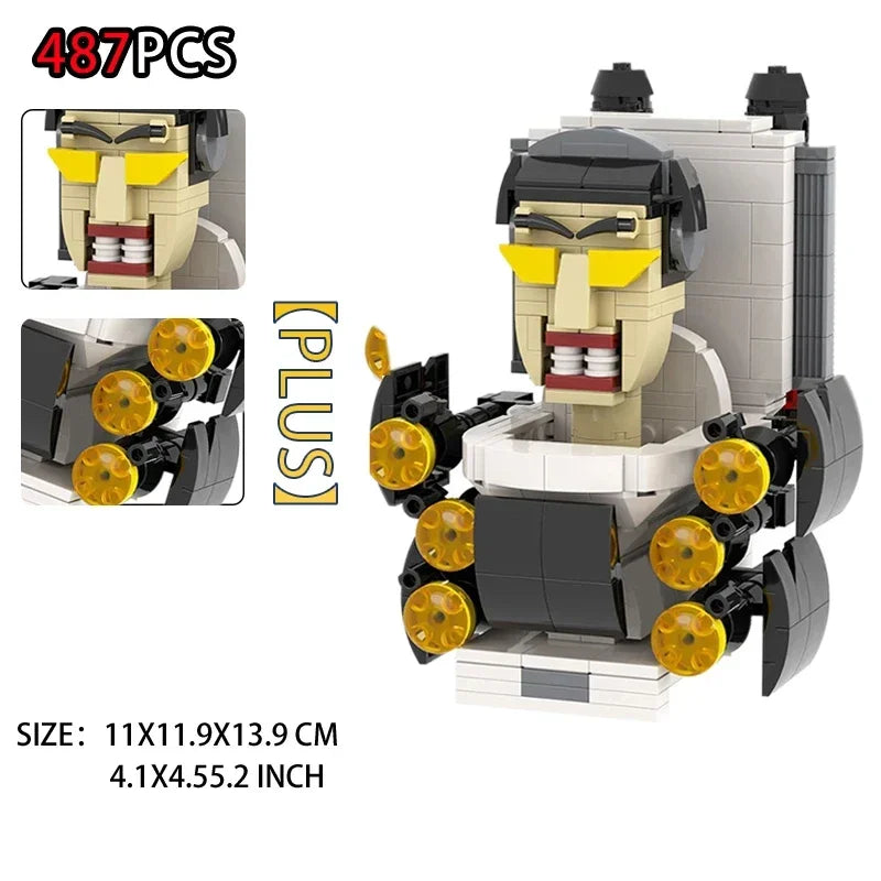 Moc Skibidi Toilet Action Figures Model Building Blocks Camerman Titan Speakerman Surveillance Man TVMan Boys Toys For Kids Gift