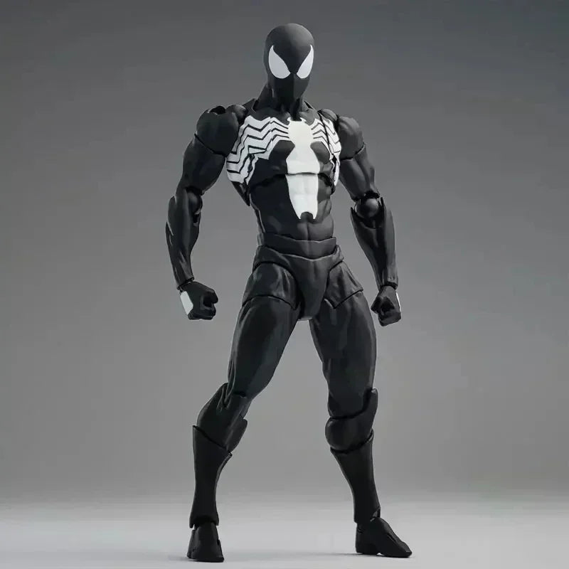 In stock NEW Mess Toys Venom Lethal Neighbor Spider Man Symbiotic Black Suit Messtoys Spiderman Anime Action Figure Model toys