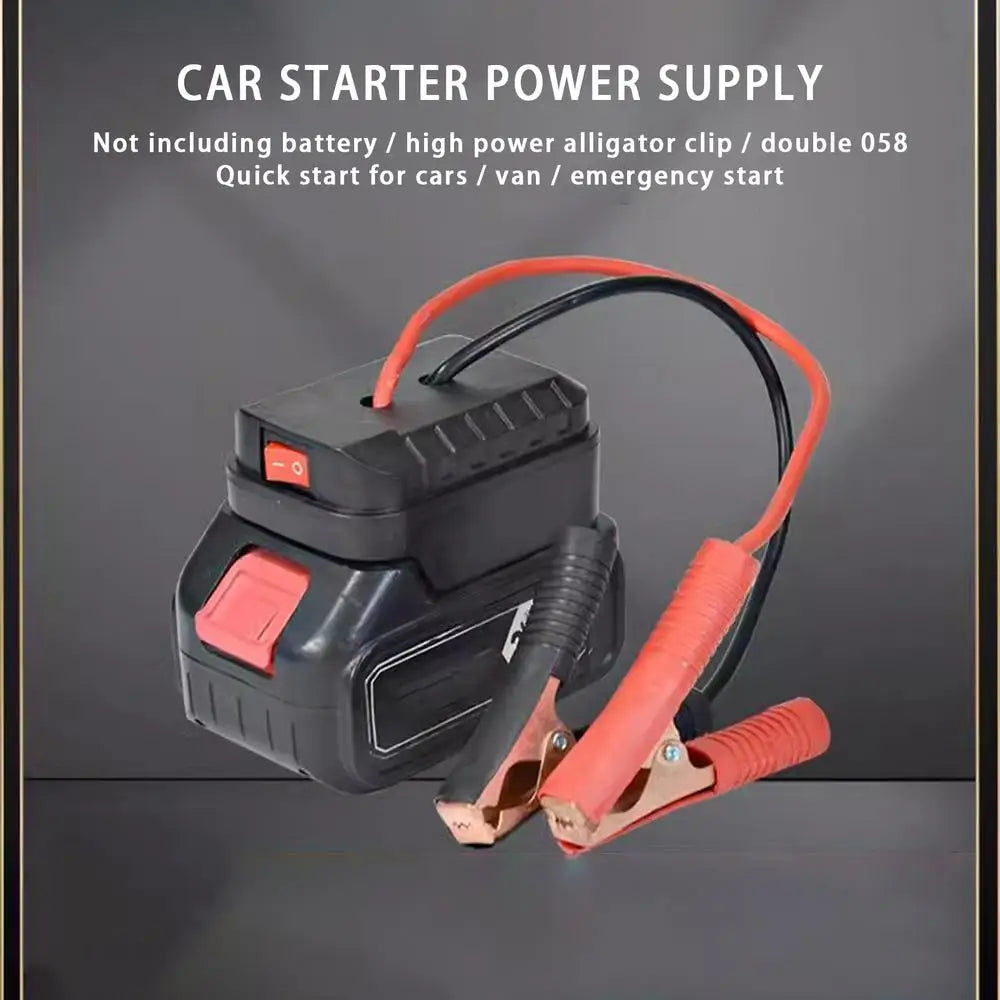 Jump-start your car effortlessly with this quick-charging lithium battery jump starter—featuring double USB ports for charging your devices on the go!
