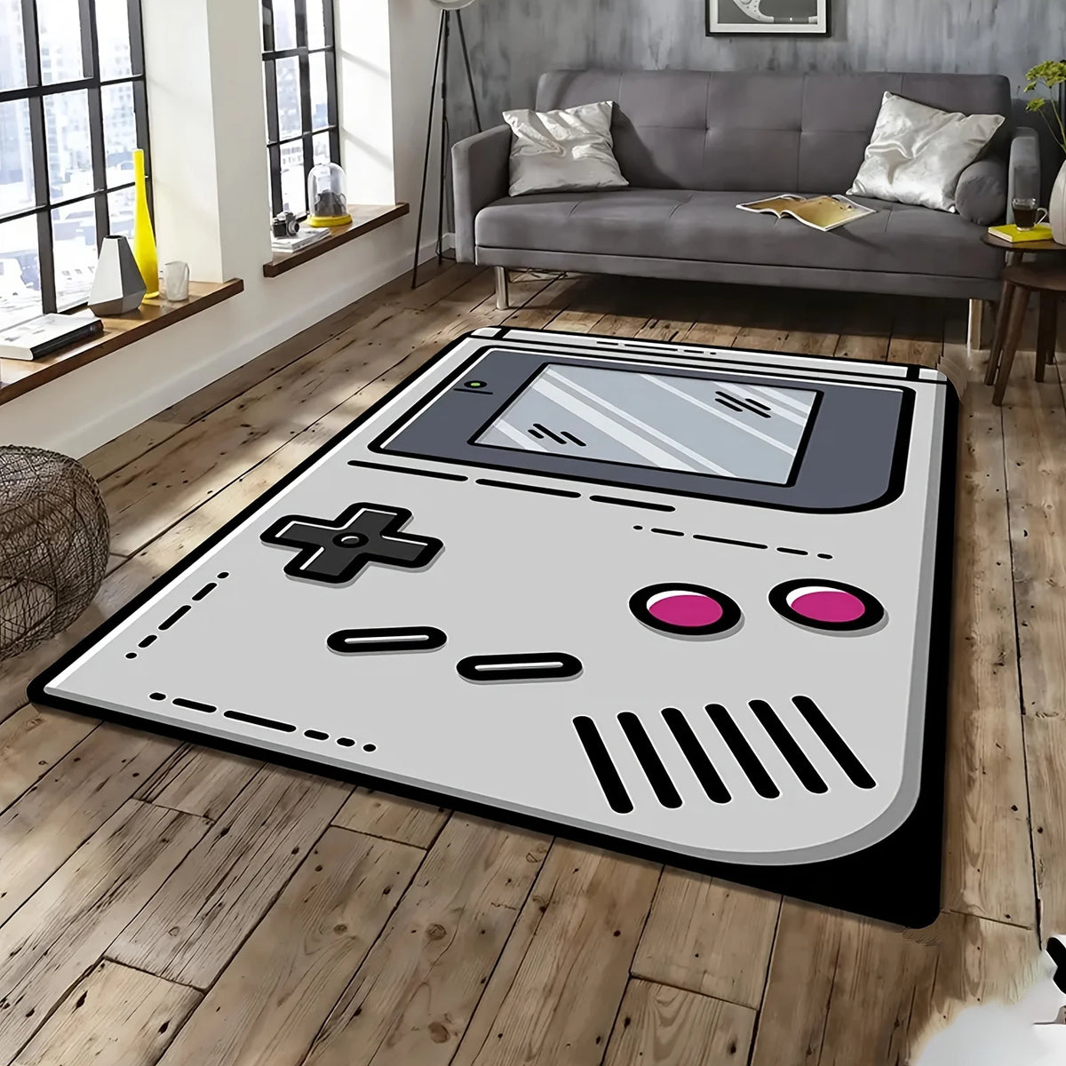 Retro Game Boy Carpet Mat Rug Home Decoration Vintage Gaming Console Area Rug Kids Bedroom Living Room Floor Mat Door Mat Rugs