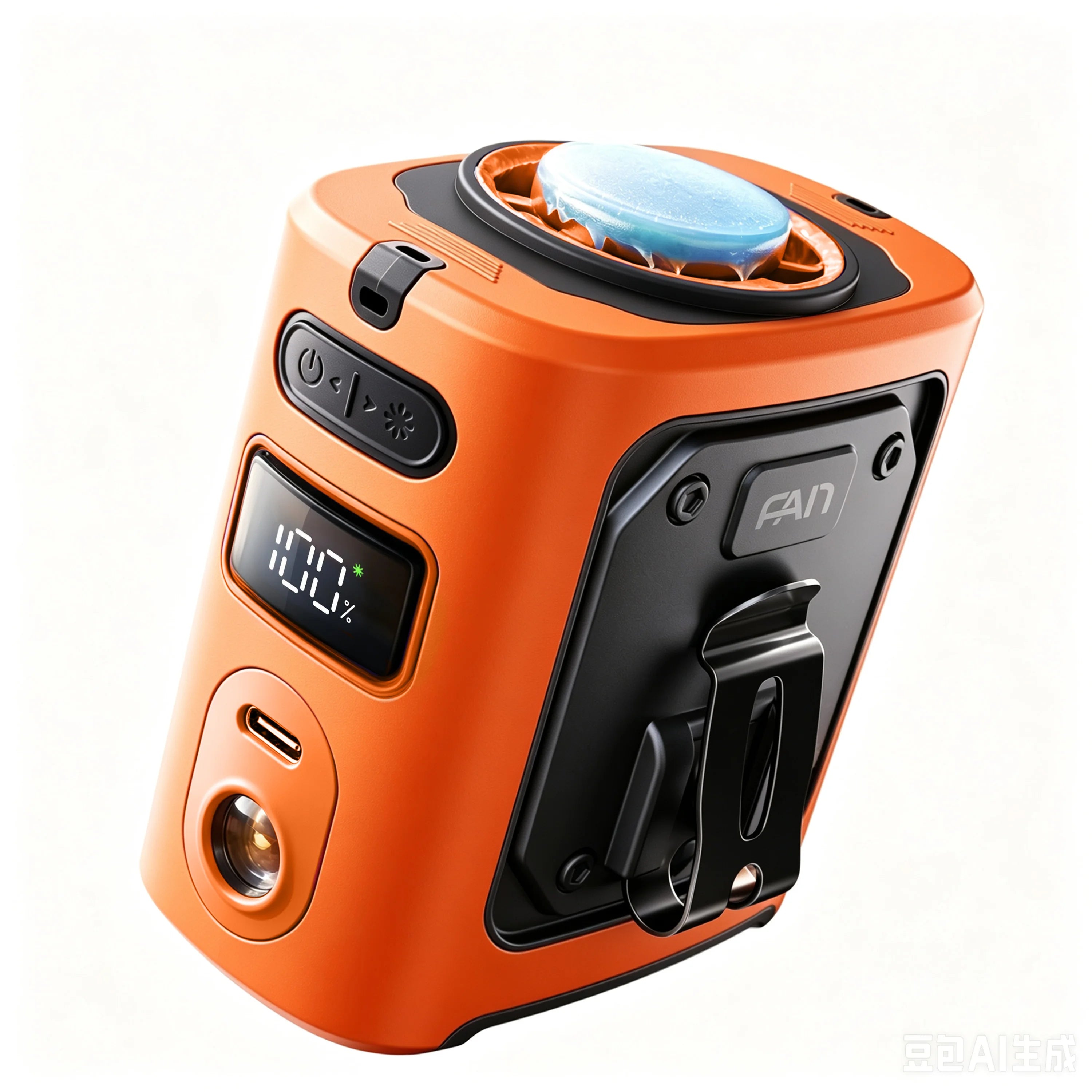MUXNW Ventilador Waistban Rechargeable Clip-On Waist Fan with Ice Cooling Plate, 8000mAh Portable Hands-free Belt Fan for Campin
