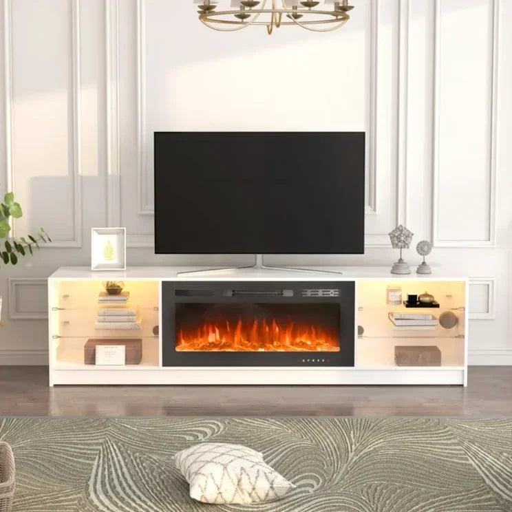 High-Gloss TV with LED Lighting