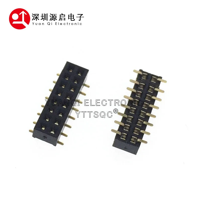 Secure your connections with this double row female pin header—featuring 2.0mm plastic height and designed as a pinheader PCB socket for reliable circuit board interfacing!