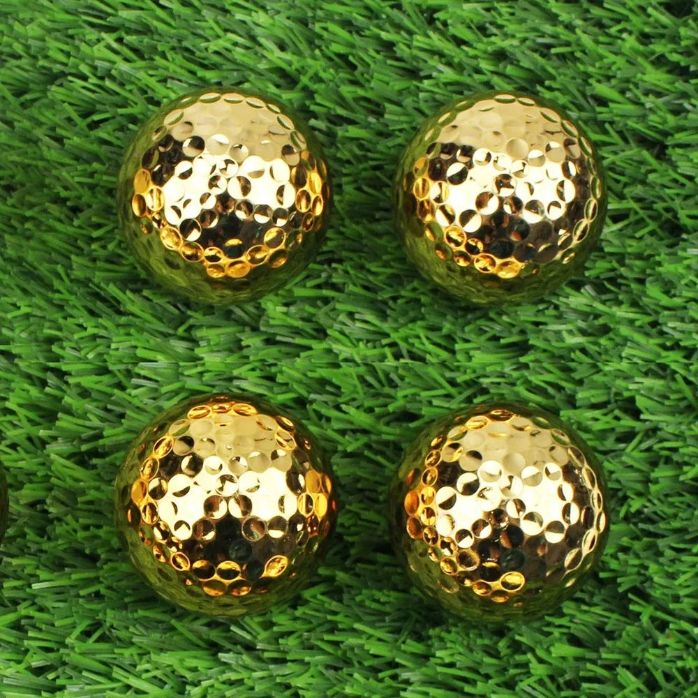 Golf Plated Balls Double Layer Competition Balls Gold Plated Balls Gift Balls Gold Plated Silver Plated Blue Plated Powder Balls
