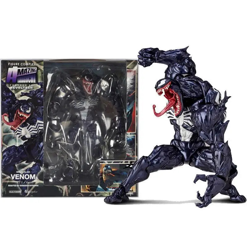 AMAZING YAMAGUCHI Venom Carnage Spider Man legends Action Figure Joint Movable Face Statue Model Doll Collectible kids for Toy
