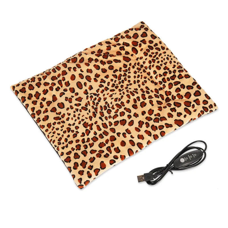 Waterproof Pet Heating Pad Heated Mat Blanket Electric Soft Adjustable Temperature Plush for Dogs Cat Indoor E Outdoor Puppy