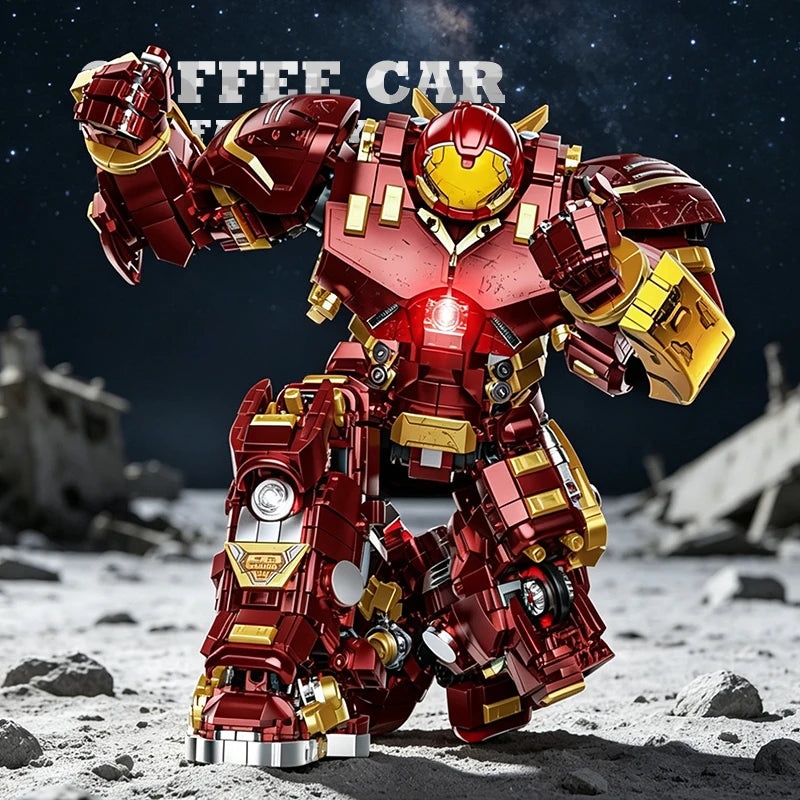 Mecha Iron Robot Bricks MOC Set Mechanical Hero Warrior Building Blocks Assembly Toys  Creative Action Figure Model Friend Gifts