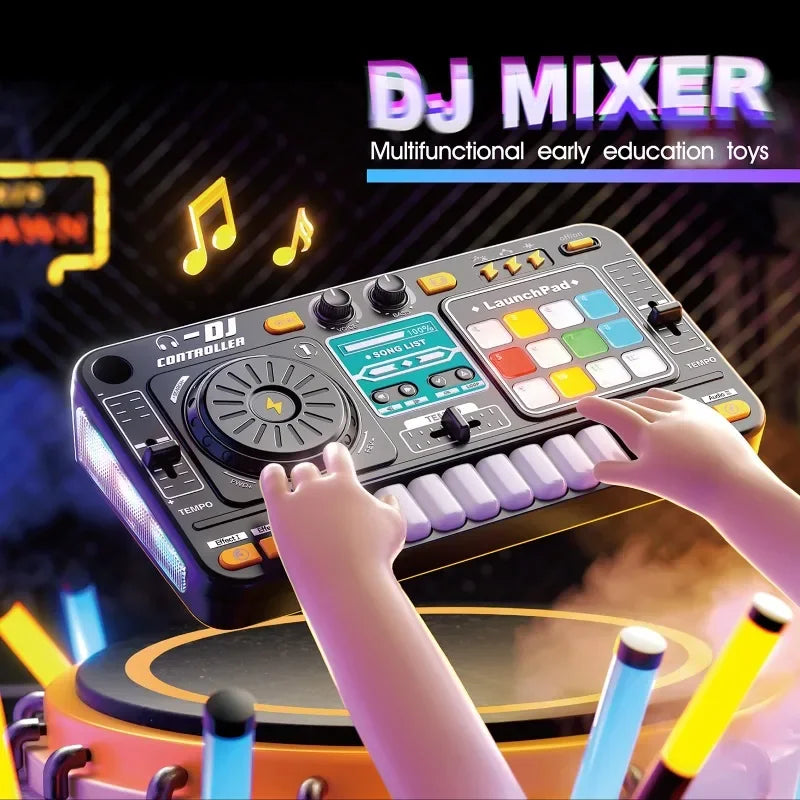 DJ Mixer with Microphone Electronic Piano Keyboard (KIDS)