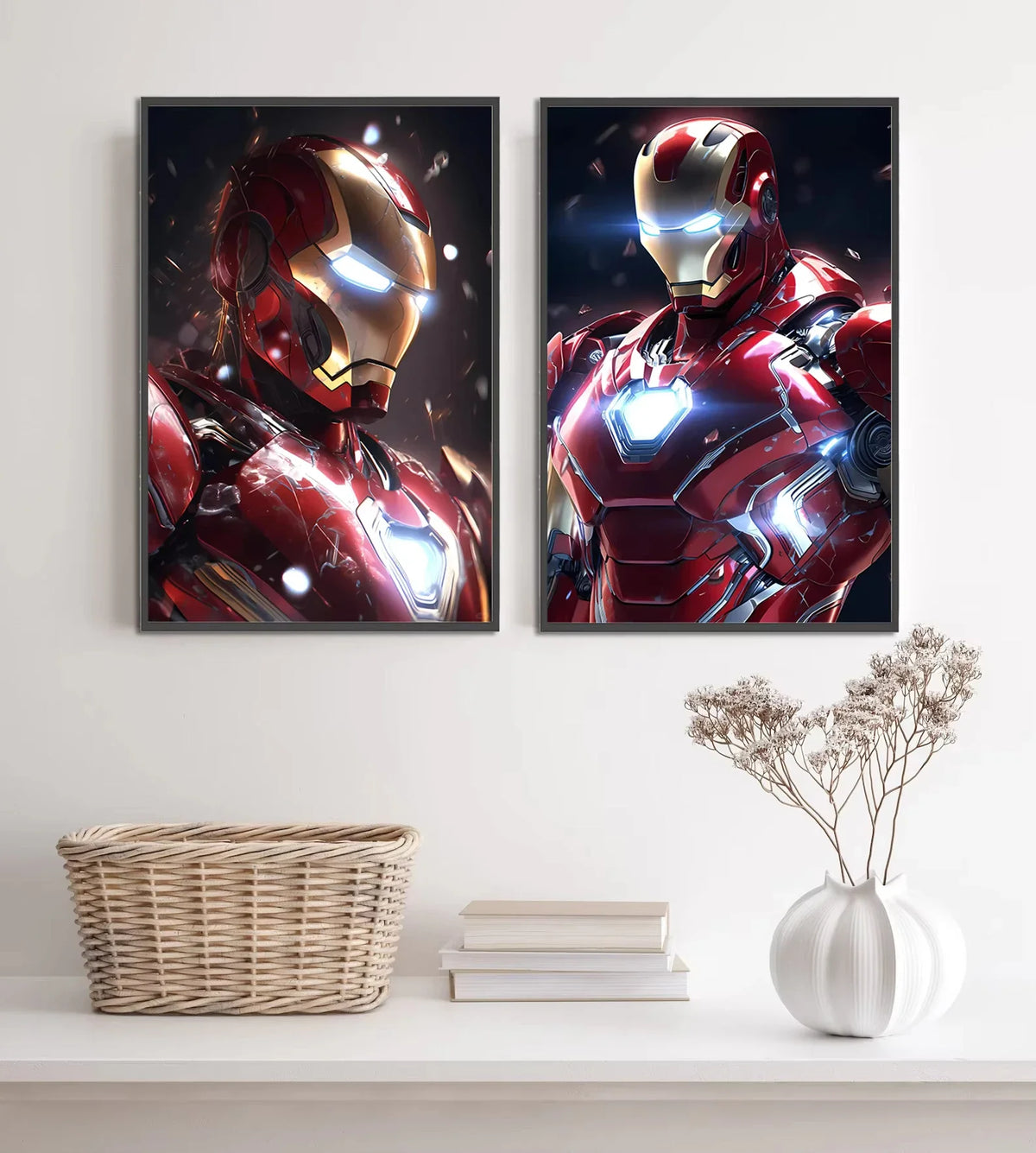 1PC frameless, Paintings Avengers Poster Print Marvel Movie Figures Decor Iron Man Wall Art Canvas Painting Superhero Kid