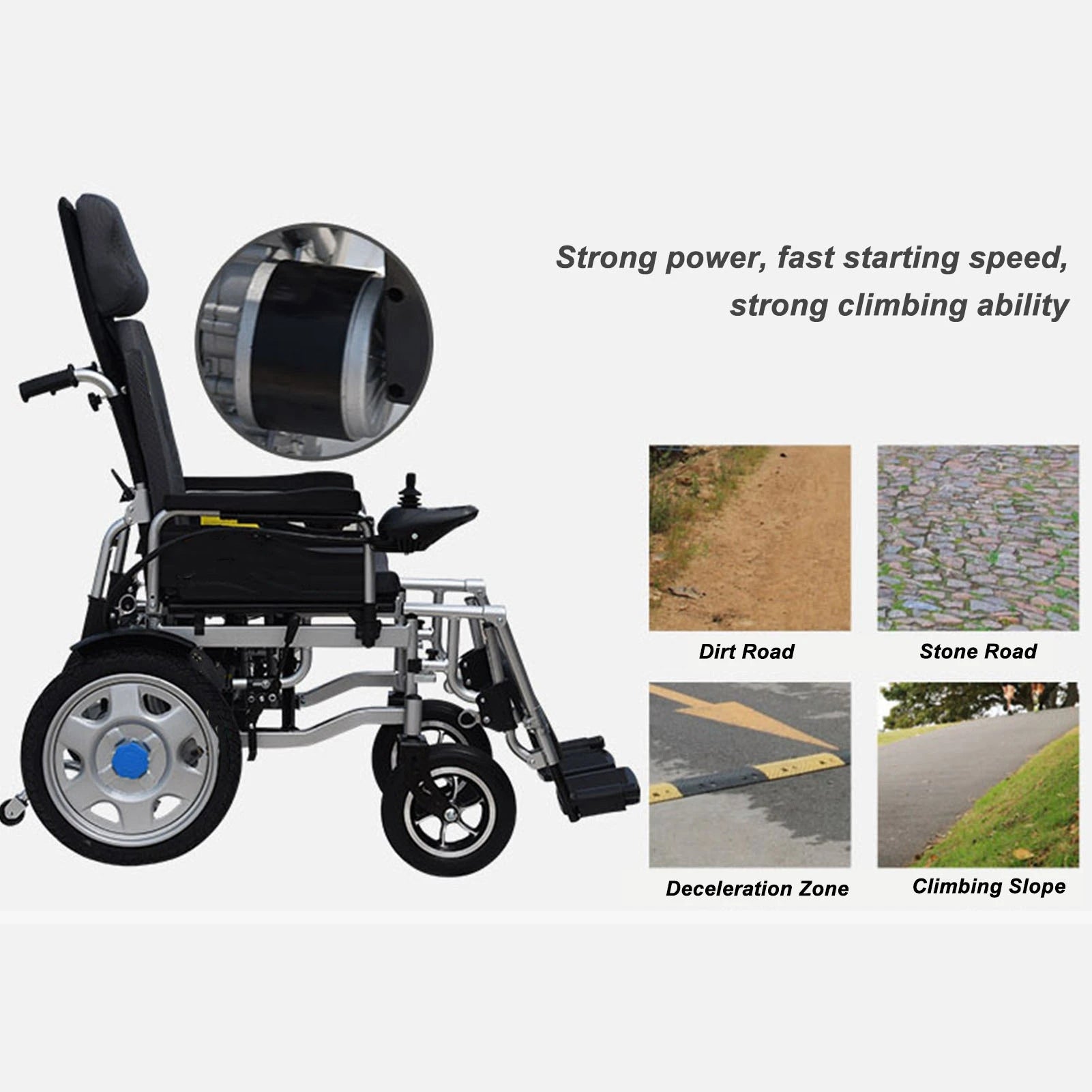 Enhance mobility with this electric wheelchair controller featuring smooth EABS braking, easy speed adjustment, and a responsive joystick for precise maneuvering and safe parking!