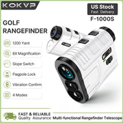 1200Yard Golf Rangefinder Rechargeable Golf Range Finder Digital 6X Magnification Slope Switch Flag Lock Vibration Fog Mode Speed Angle Scan Range Finder Telescope for Golf Hunting Outdoor