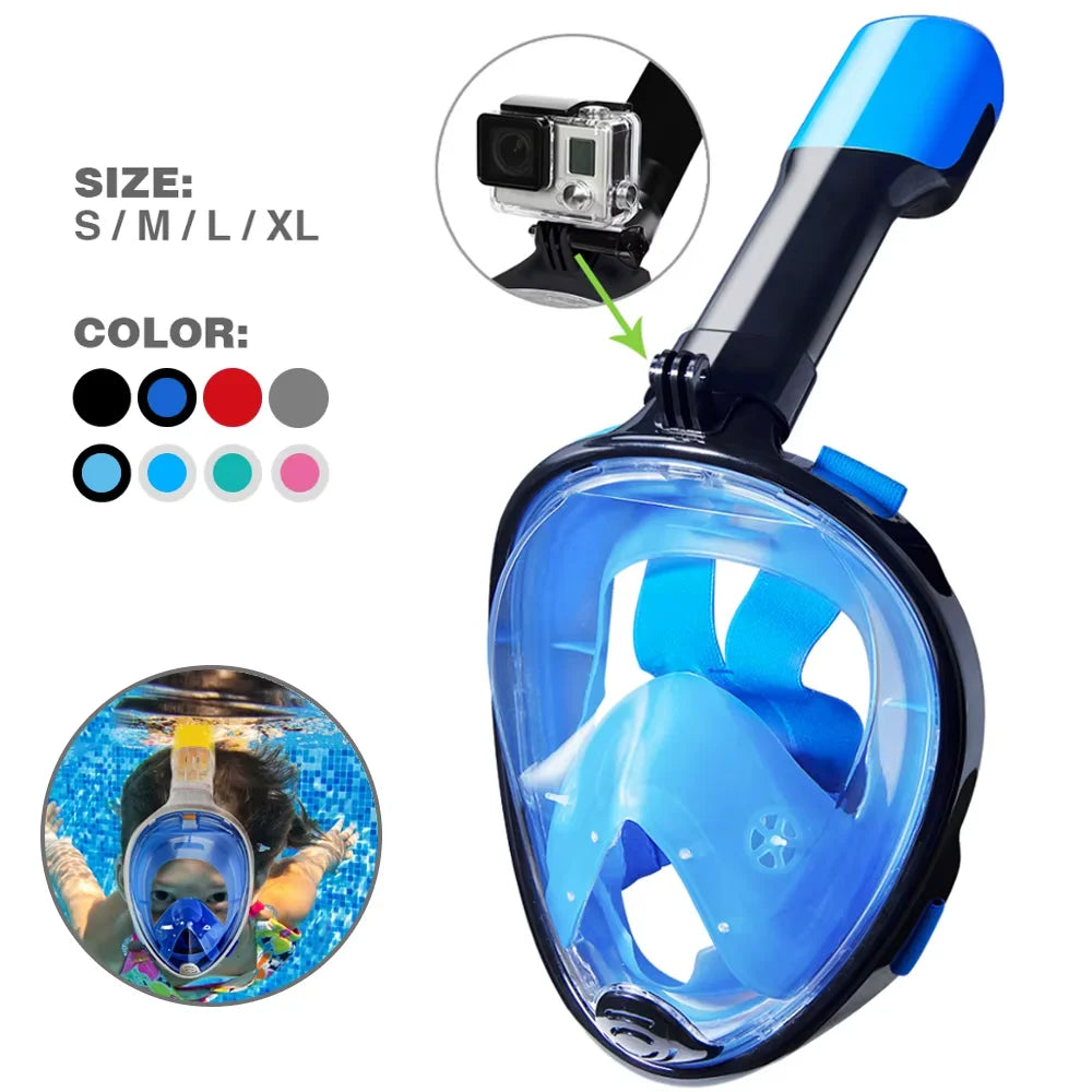 Underwater Scuba Anti Fog XIAOTREE Full Face Diving Mask Snorkeling Respiratory Masks Safe Waterproof Swimming Equipment