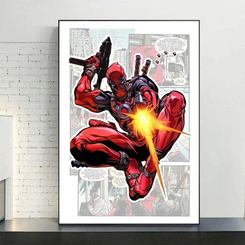 Comic Superhero Posters Set Canvas Painting Super Hero Prints Wall Art Picture Kids Room Decor