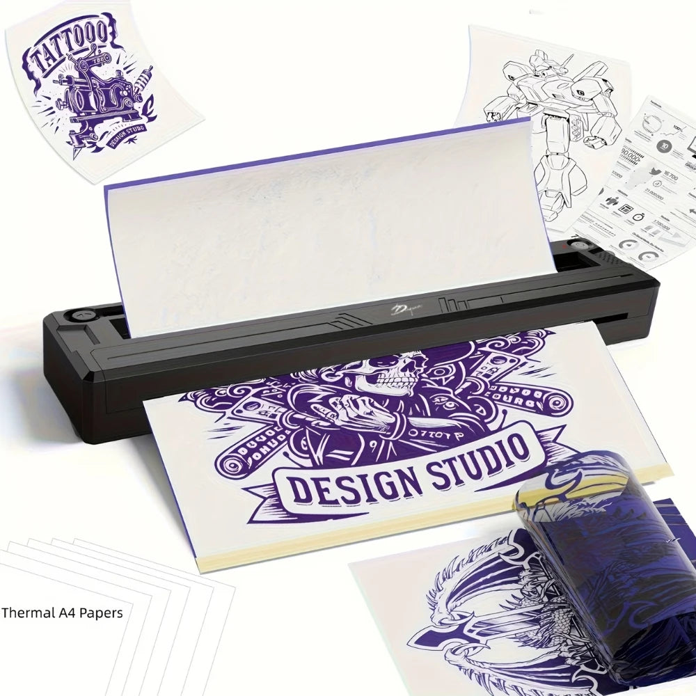 Wireless M8 Tattoo Transfer Stencil Printer Thermal Machine Kit Compatible with Smartphone & PC Tattoo Printer