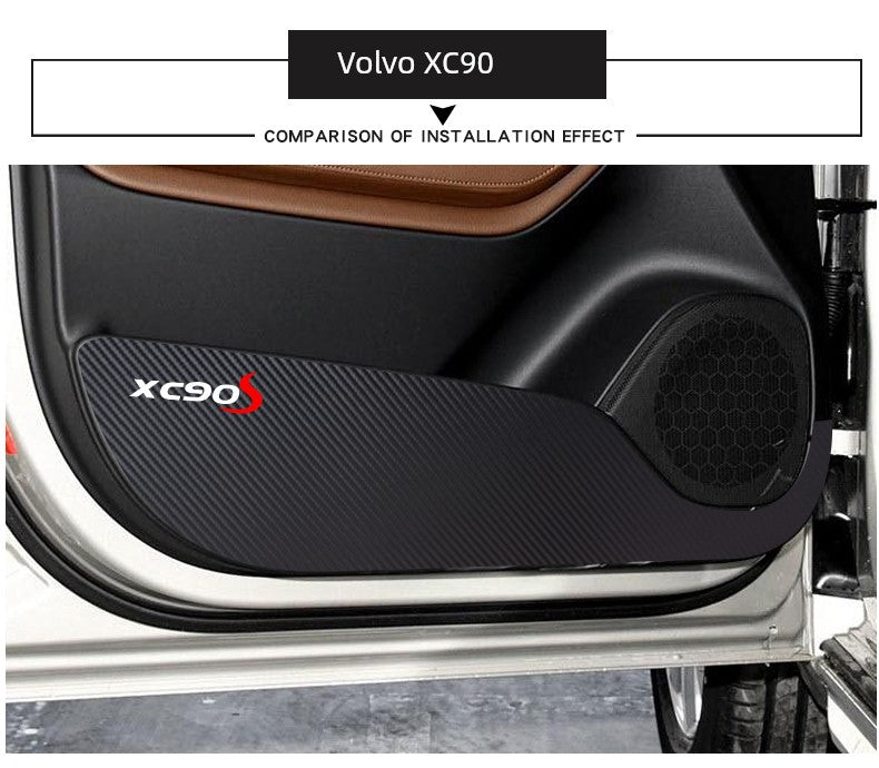 Volvo XC60 Carbon Fiber Interior Car Door Kick Protection Pad