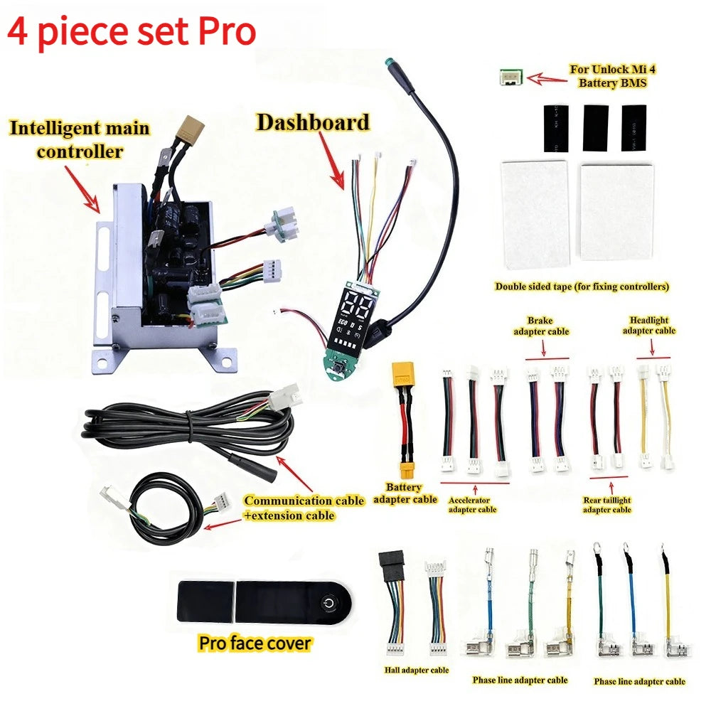 E-Scooter Controller Kit for 8.5-10" VOLPAM/HopCycle/Aovowheel/Maxshot/Hiboy/MAX, Turn Signal, Self-Learning, 25-58km/h