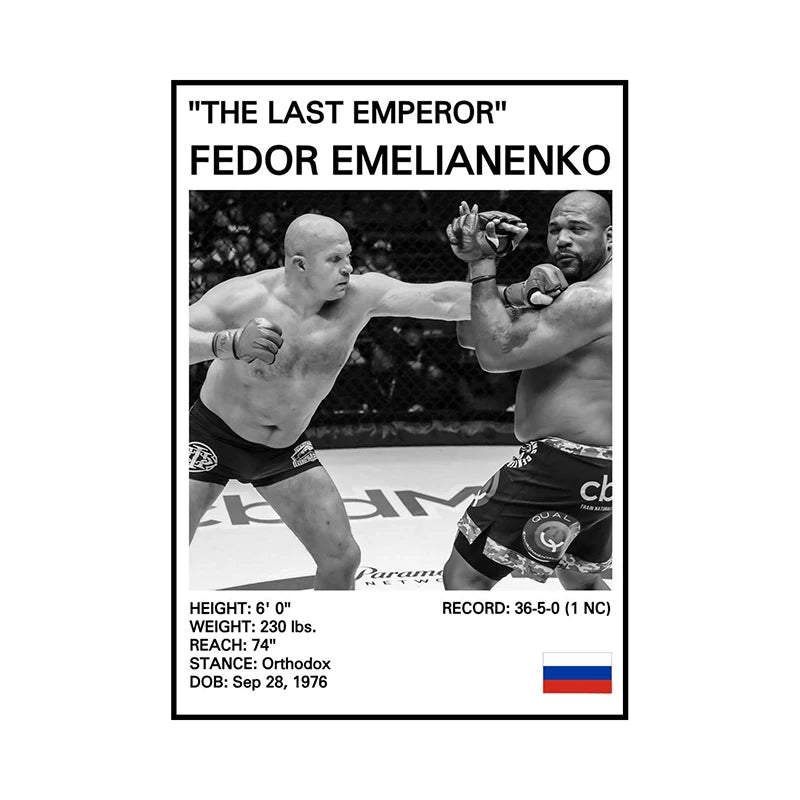 no frame Black and White Boxing Legends Canvas Poster Boxing Inspirational Canvas Painting Print Wall Art for Gym Bedroom Home