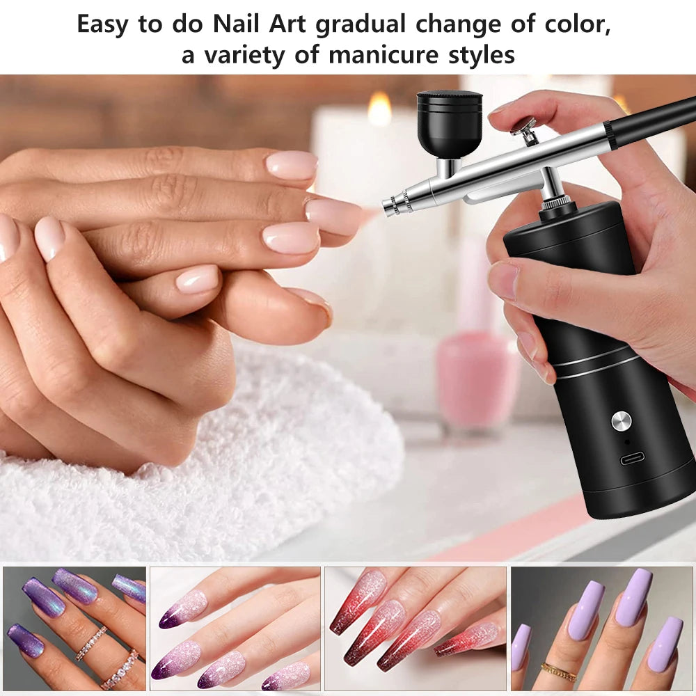 Airbrush Nails Compressor for Painting & Makeup (Wireless)