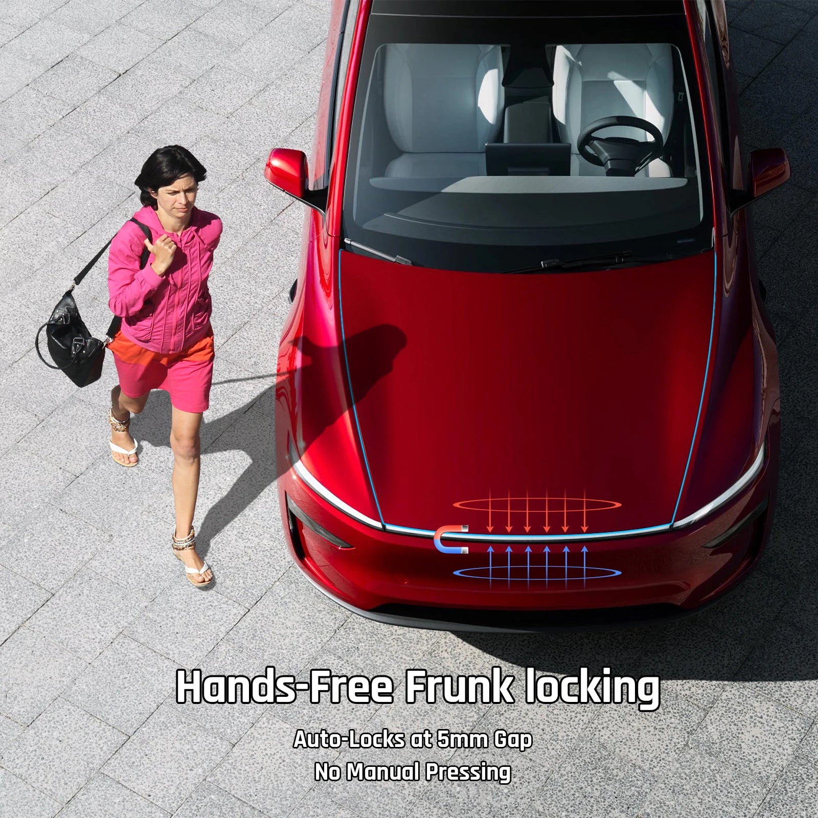 For Tesla Model Y 2025 2026 Electric Suction Soft Close Power Frunk Automatic Hood Upgrade Easy Install Enhanced Convenience