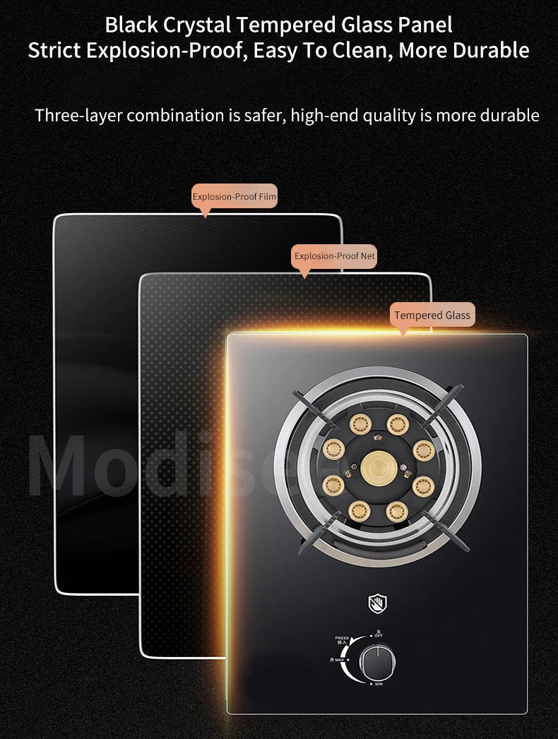 Gas Stove Single Stove Household Liquefied Gas Embedded  Gas Stove Natural Gas Fierce Fire Single Stove Stoves Table Kitchen Hob