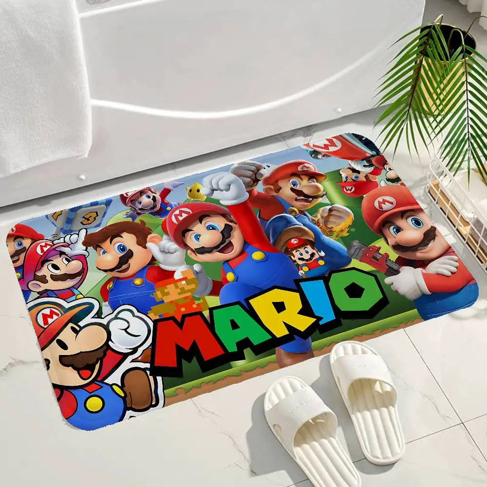 Super Game M-Marios Door Mat Kids Room Bedroom Decoration Balcony Anti-Slip Doormat Living Room Doormat Area Rug