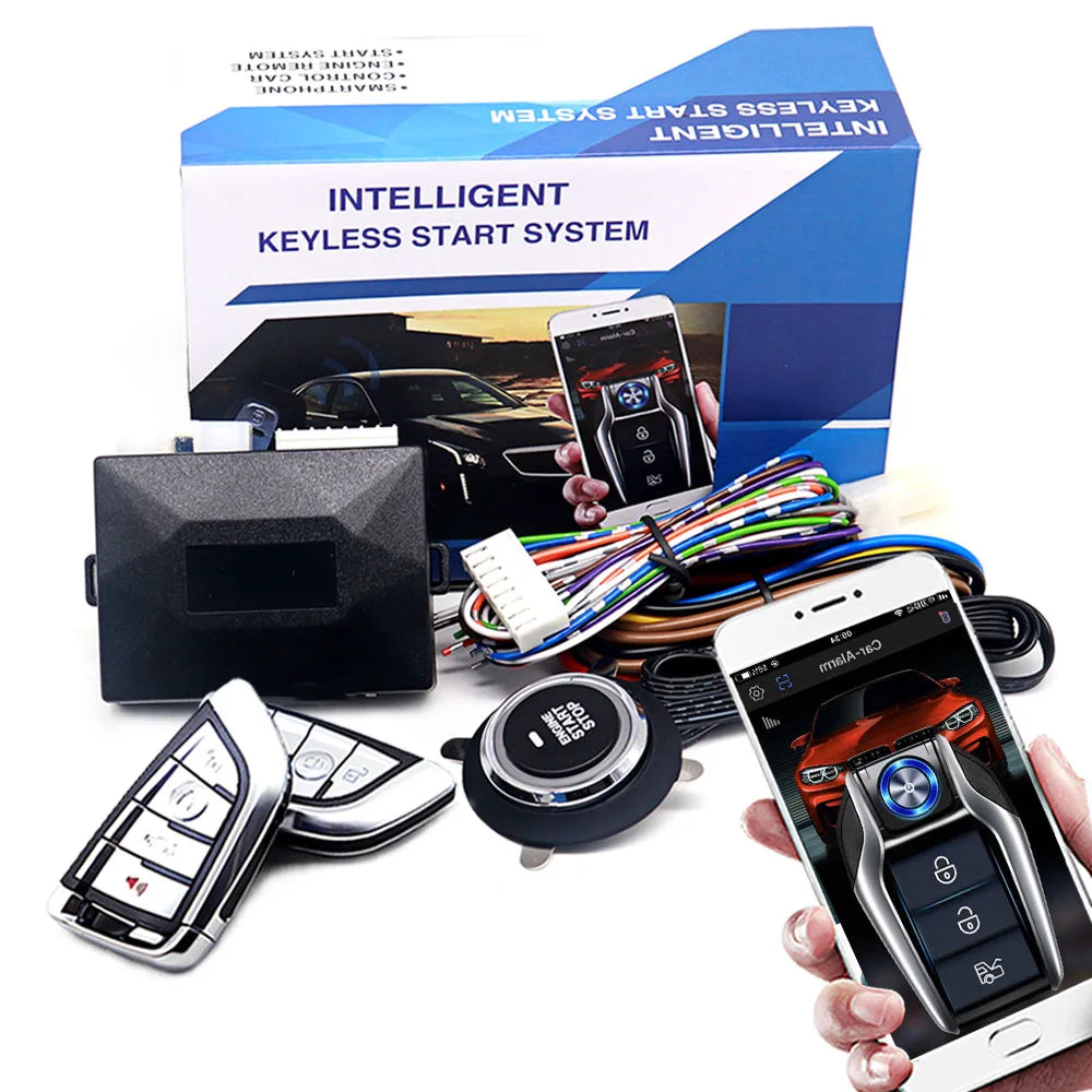 K5 Remote Starter and Car Alarm Smart App Remote Start Stop System for Cars Engine Push Start System with Auto Ignition Button