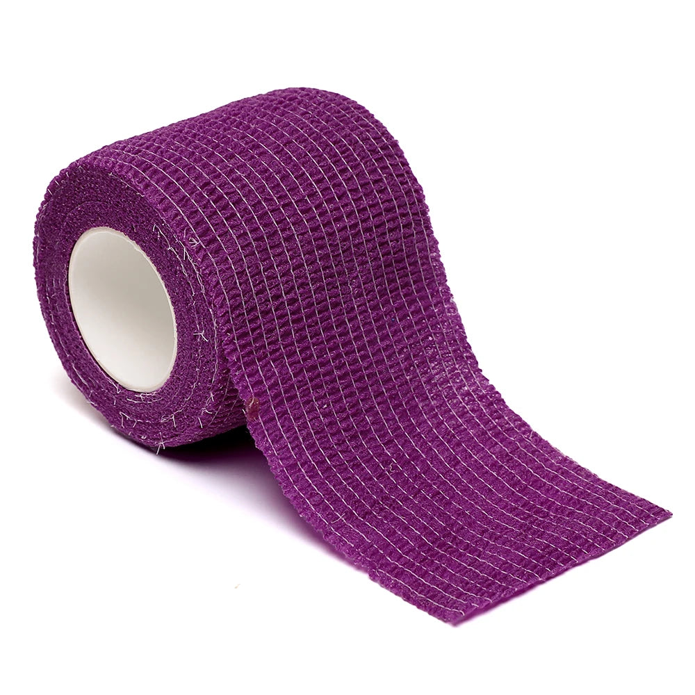 12pcs of 4.8-Meter Elastic Sports Self-Adhesive Bandages, Protecting Fingers, Ankles, Palms, and Shoulders, Knee Protection