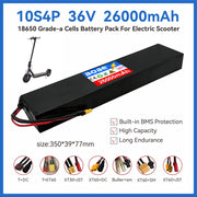 36V Electric Scooter Battery 10S4P 14Ah 18650 Grade-A Cells 500W-1000W Built-in BMS for M365 XT30 JST Long Range