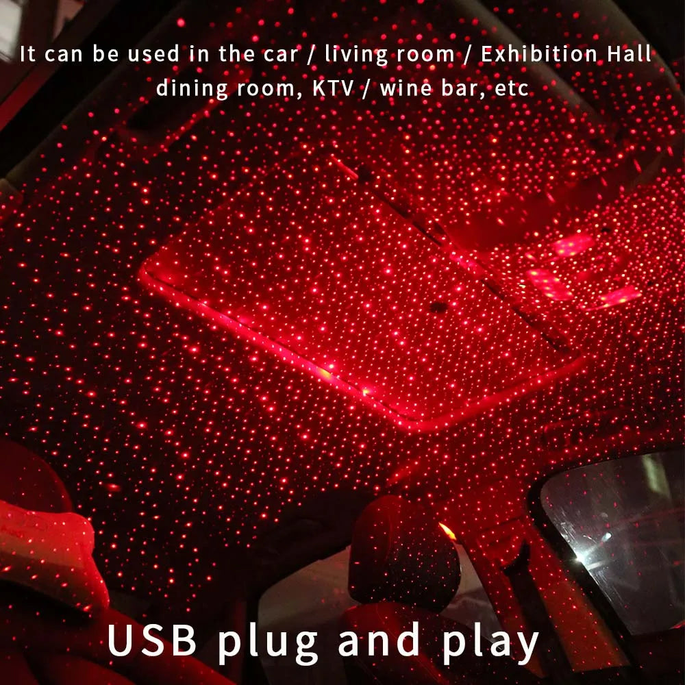 Auto USB starry sky car roof star decoration light ambient light music Rhythm control car interior led starry light for car
