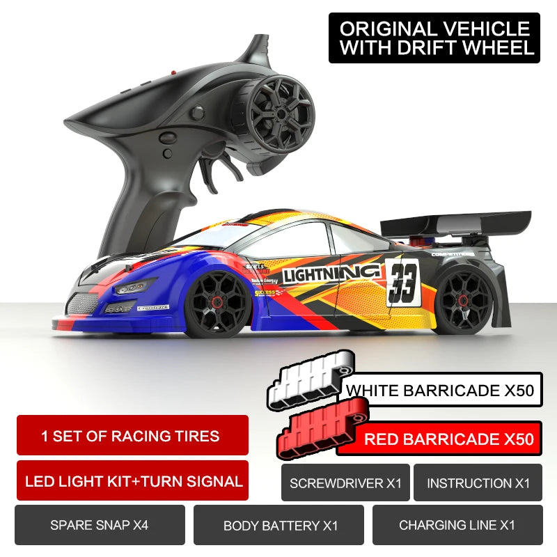 RC Cars Four-wheel Drive Drift Car High Speed Remote Control 2.4G  Classic Professional Racing Car for Children Toy Car Gift