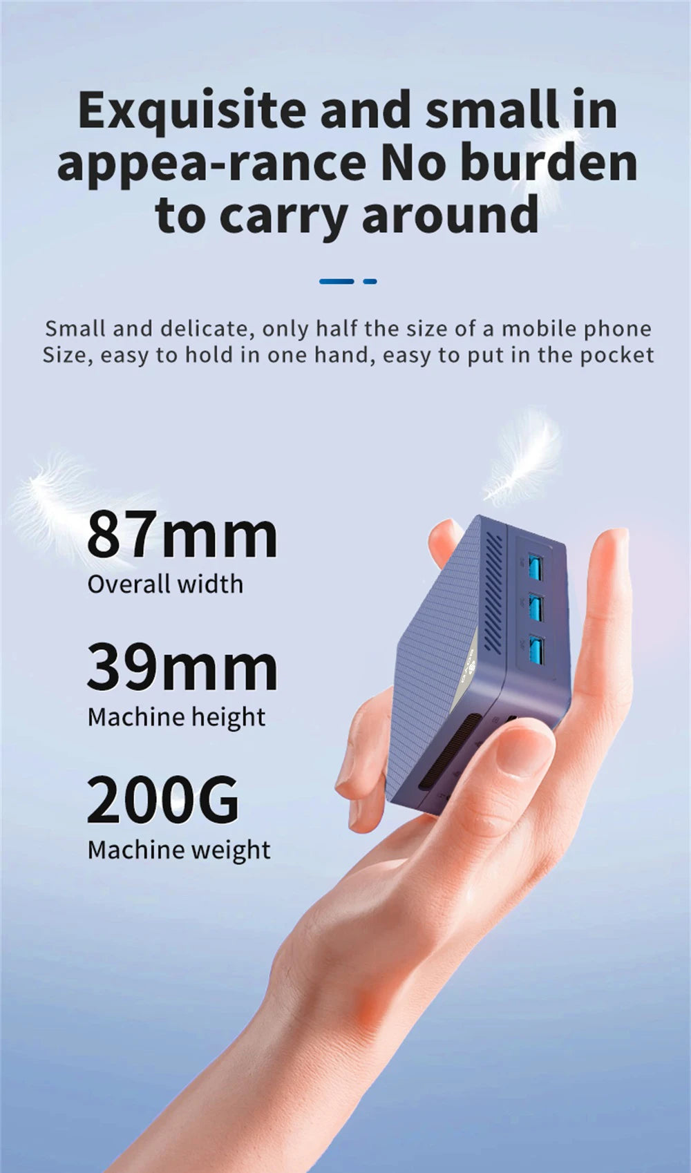 SOYO M4 Mini Mini PC Intel Twin Lake N150 CPU Mini Gaming Computer 12GB DDR5 512GB RAM Windows 11 Pro WiFi5 BT5.2 Type-C USB3.2