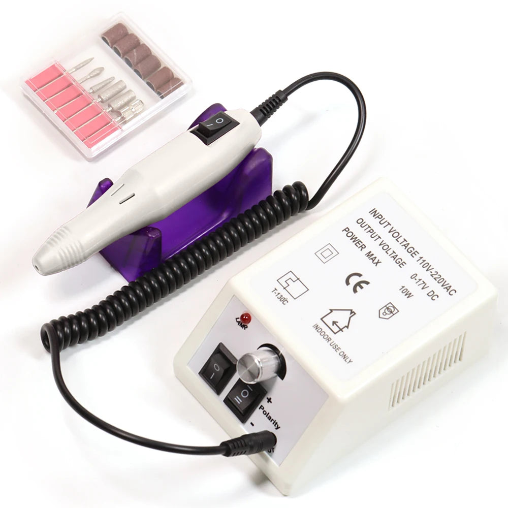 20000RPM Professional Nail Drill Machine Set Nail Files Drill Bits Gel Polish Remover Tools Low Noise Cutters Nail File Kit