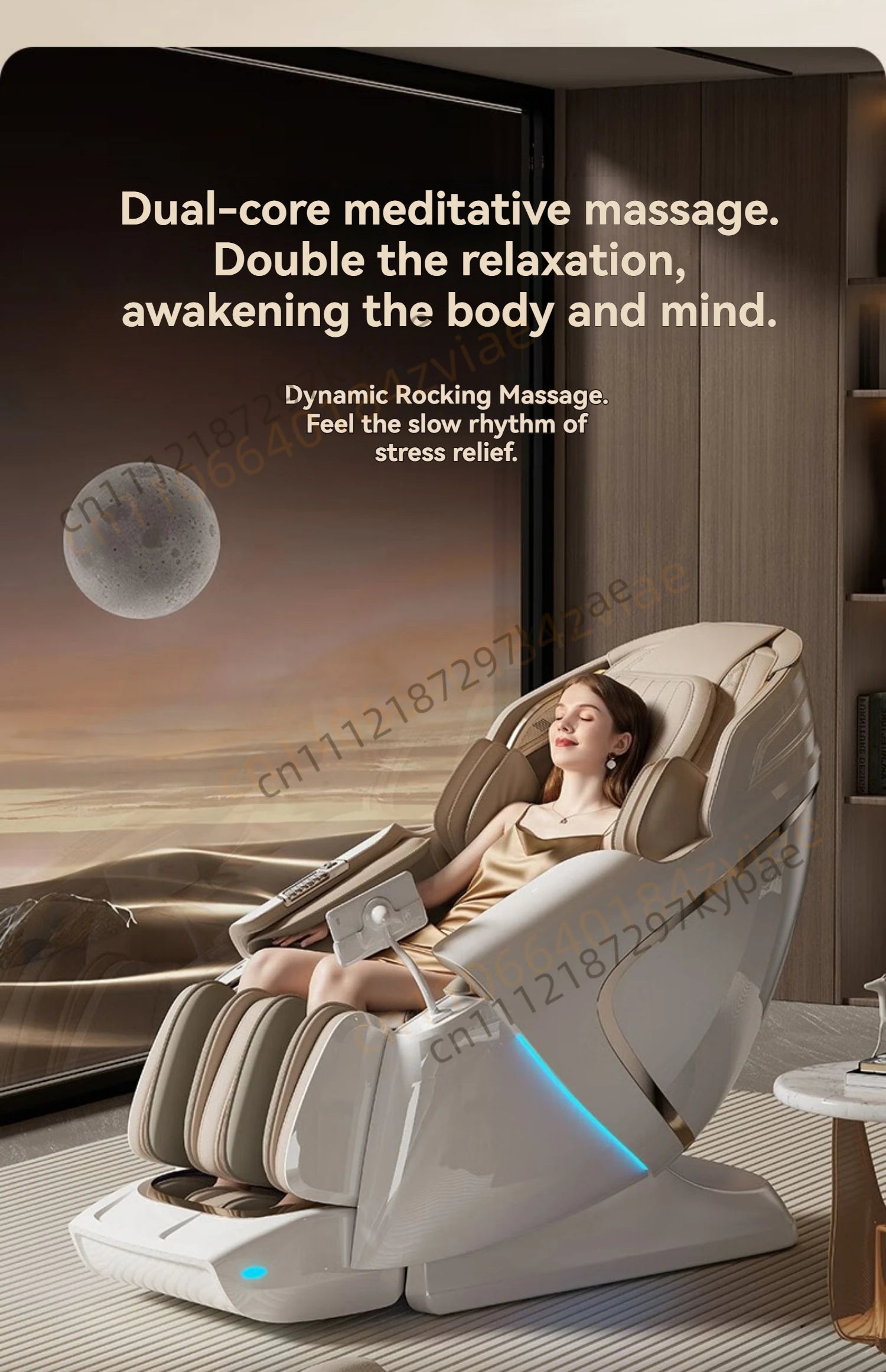 Home Electric Massage Chair Full Body 8D Daul Core Zero Gravity SL-Track Shiatsu Stretch Professional Massage Chairs with Heat