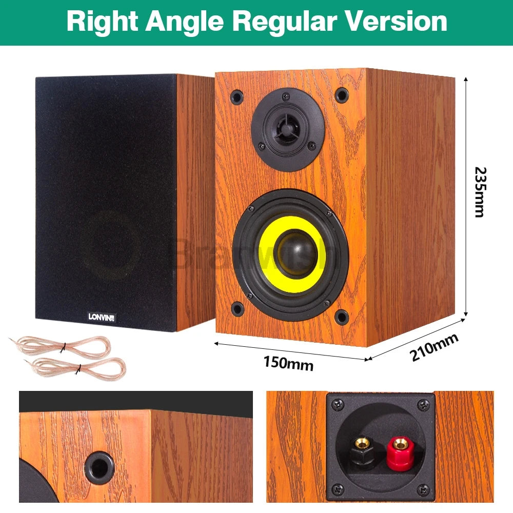 120W High-power High-fidelity Speaker Home HIFI Fever Passive Audio Home Theater Bookshelf Desktop Surround 4 Inch Speakers