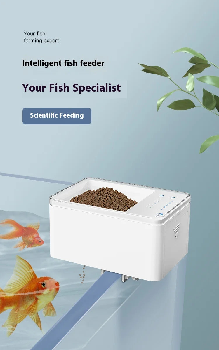 LED Aquarium Digital Fish Tank 70ml Intelligent Digital Automatic Fishes Feeder with Timer Pet Feeding Fish Food Dispenser Food