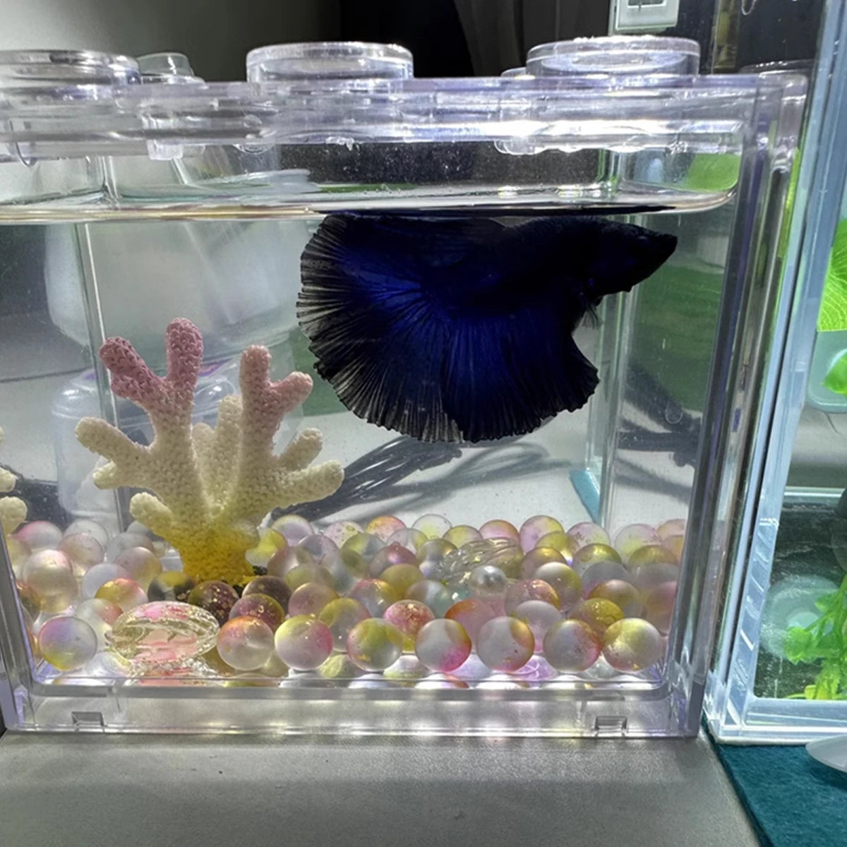 Fish tank frosted glass beads, small fish tank landscaping supplies, micro landscape ecological tank decorations and ornaments