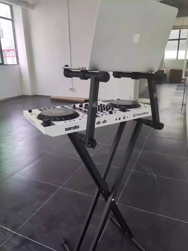 X-pe DJ Disk Joey Digital Controller Stand Bar Cuter Double Pipe Instrument Ra Piano Keyboard Holder DIY Brand