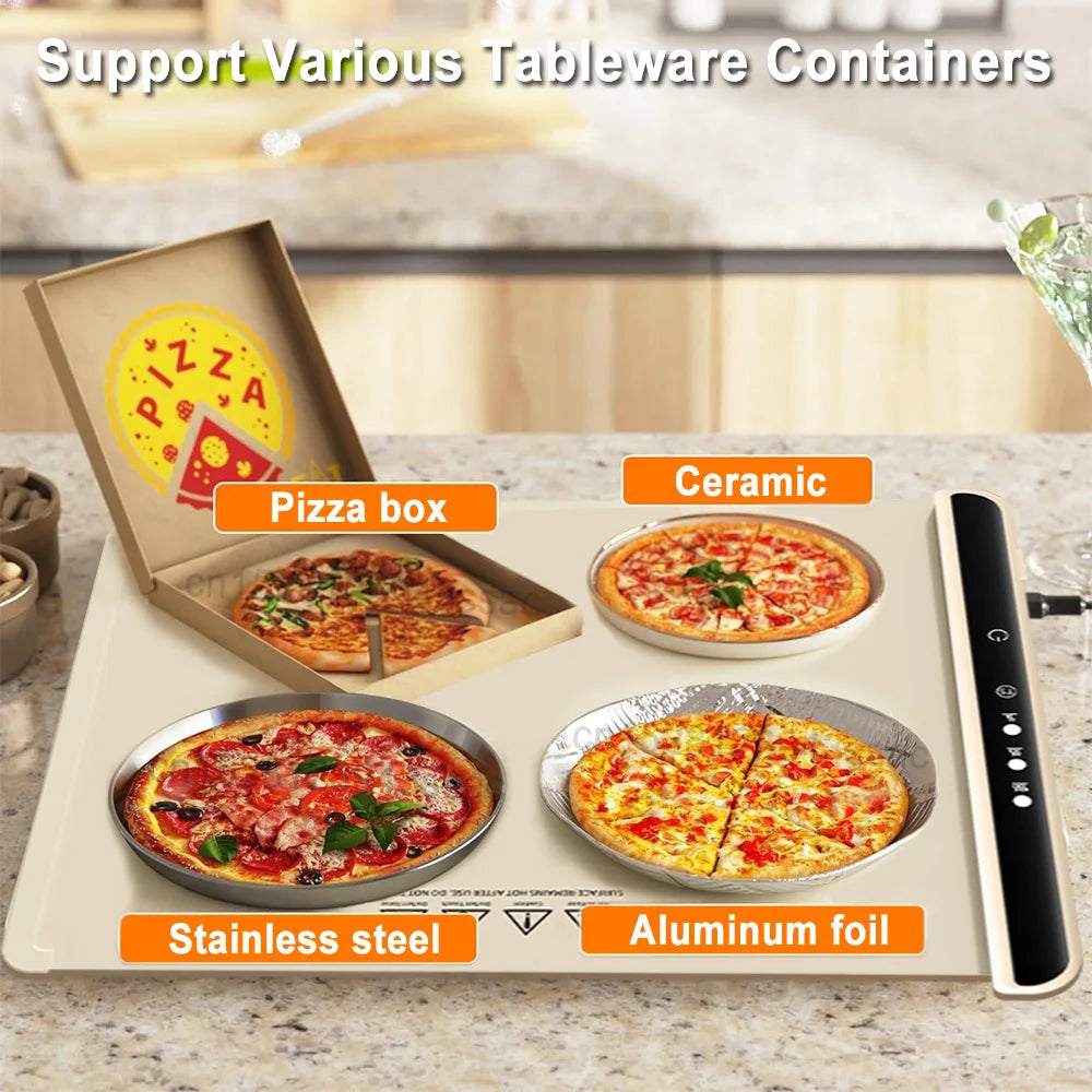 Food Warmer Electric Warming Tray Foldable Food Warmer Plate Fast Heating Electric Food  Warming Pad Portable Food Warming Mat