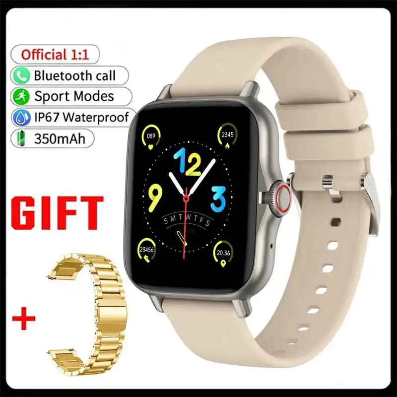 Stay stylish and connected with this versatile smartwatch designed for both men and women!