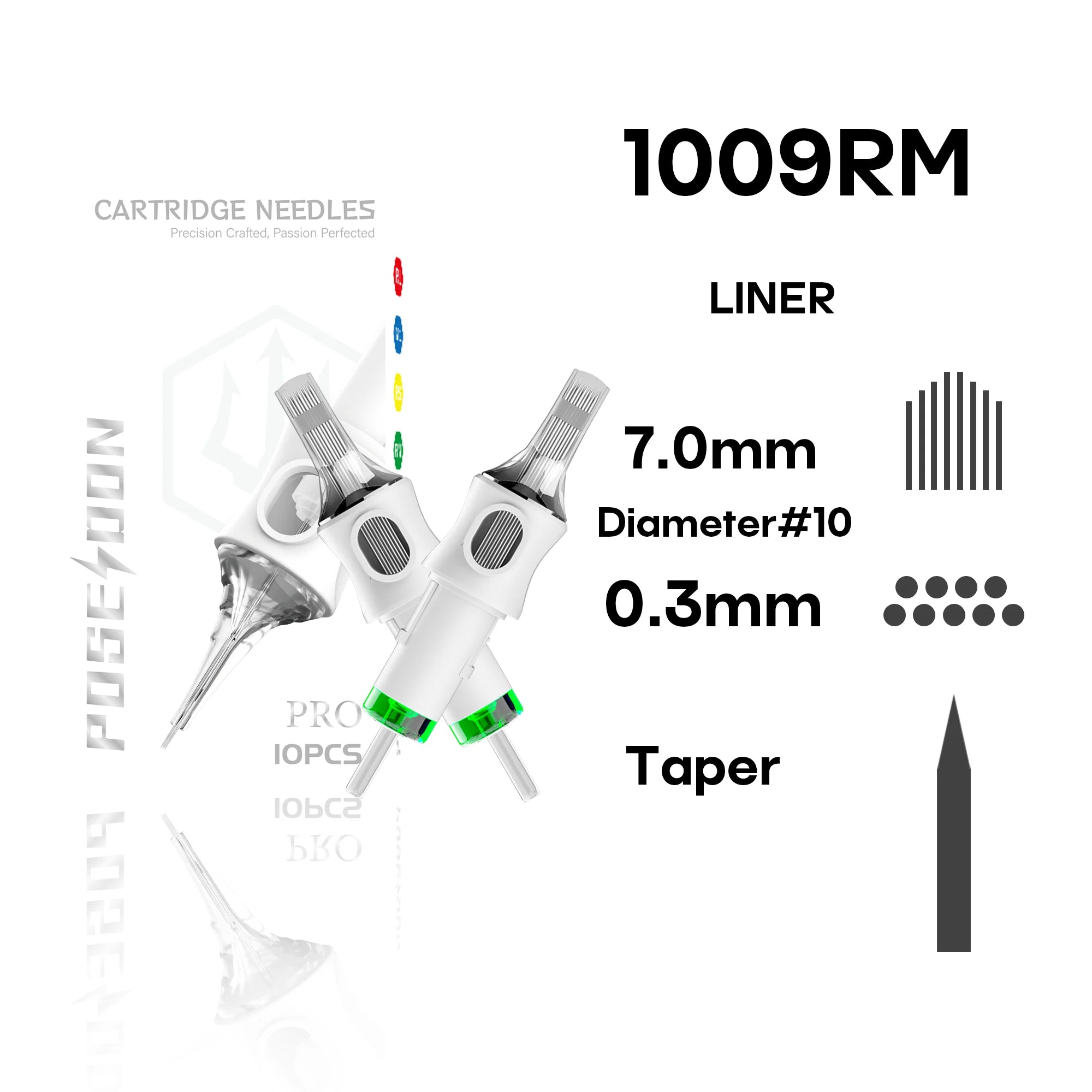 10Pcs POSEIDON V6 PRO MAX Tattoo Needles Disposable Safty Permanent Makeup Tattoo Cartridge Needles For Tattoo Machine