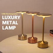 Illuminate any space with this LED touch sensor table lamp—USB rechargeable, portable, and perfect for bedrooms, restaurants, hotels, bars, and more!