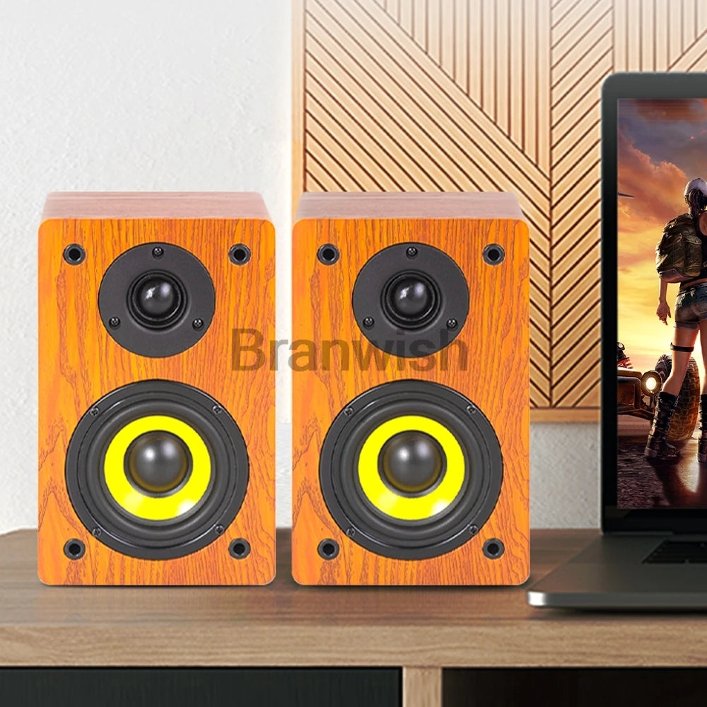 120W High-power High-fidelity Speaker Home HIFI Fever Passive Audio Home Theater Bookshelf Desktop Surround 4 Inch Speakers