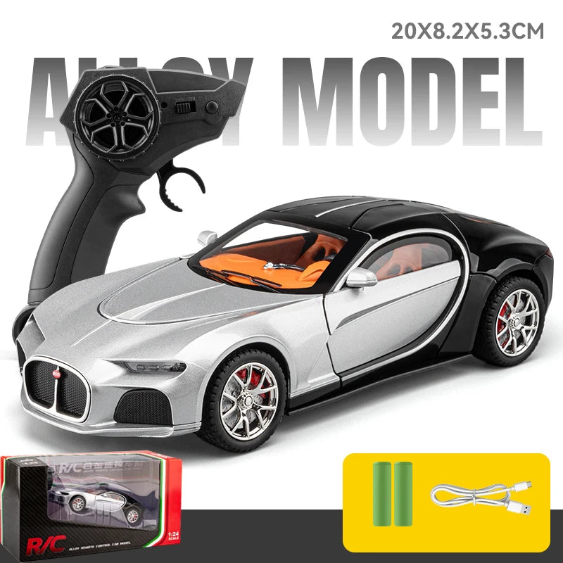 1:24 Atlantic RC Car Supercar Alloy Metal Diecast Model Car Remote Control Cars Home Trendy & Desktop Display Ornaments Birthday