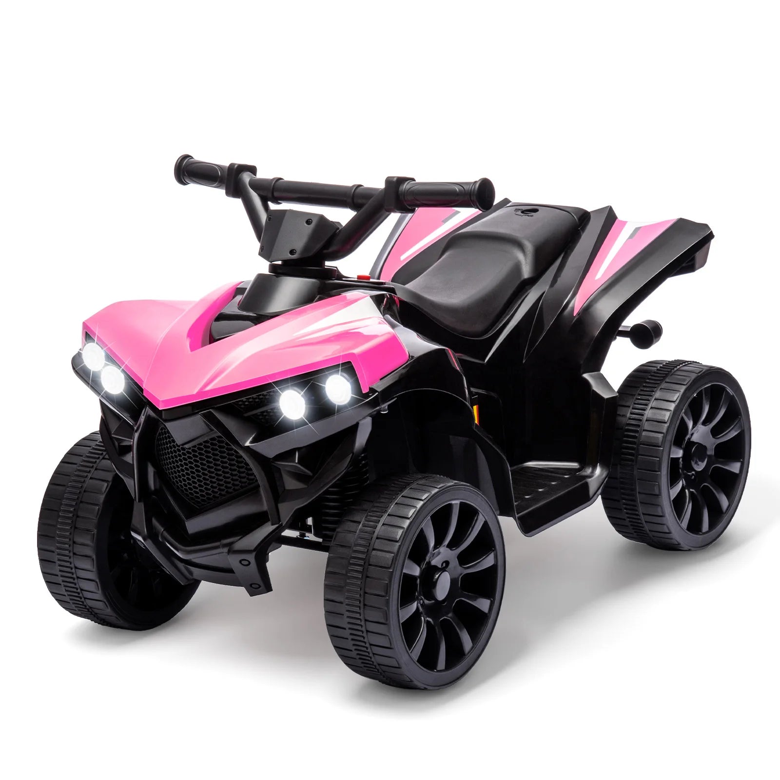 6V Battery Powered Kids Electric ATV, Ride On Toys 4-Wheeler Quad for Boys and Girls, 1.8MPH Max Speed, Treaded Tires,Rubber Handles, Push-Button Accelerator
