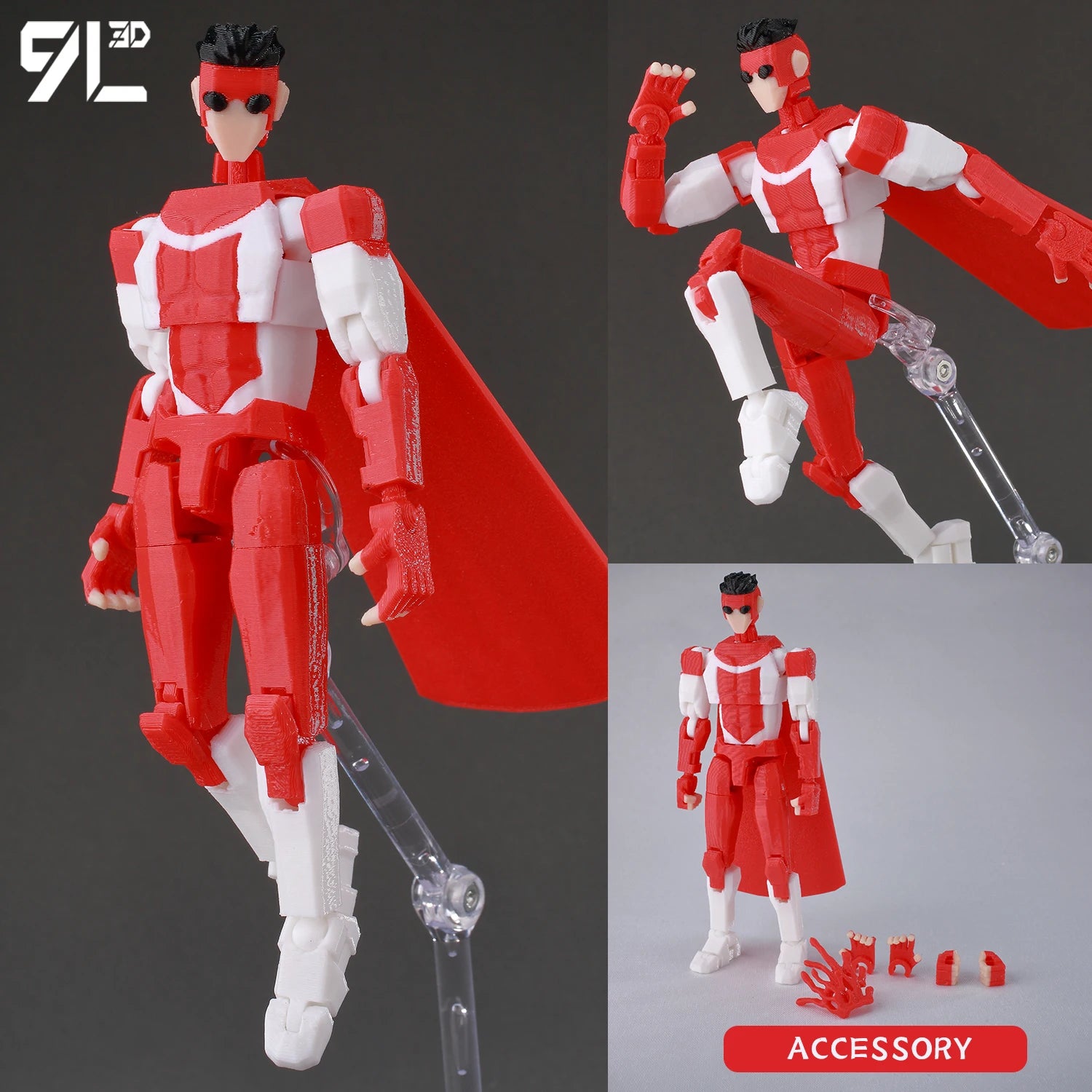 9L3D Printed Deadpool Wolverine Batman Spider-Man Venom Action Figures Dummy13 Lucky13 T13  Anime Model Toys Collectors Gifts