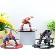 New Hot Marvels Comics IronMans Spidermans Venoms Handmade Model PVC Material Animations Decoration Children's Birthday Gifts